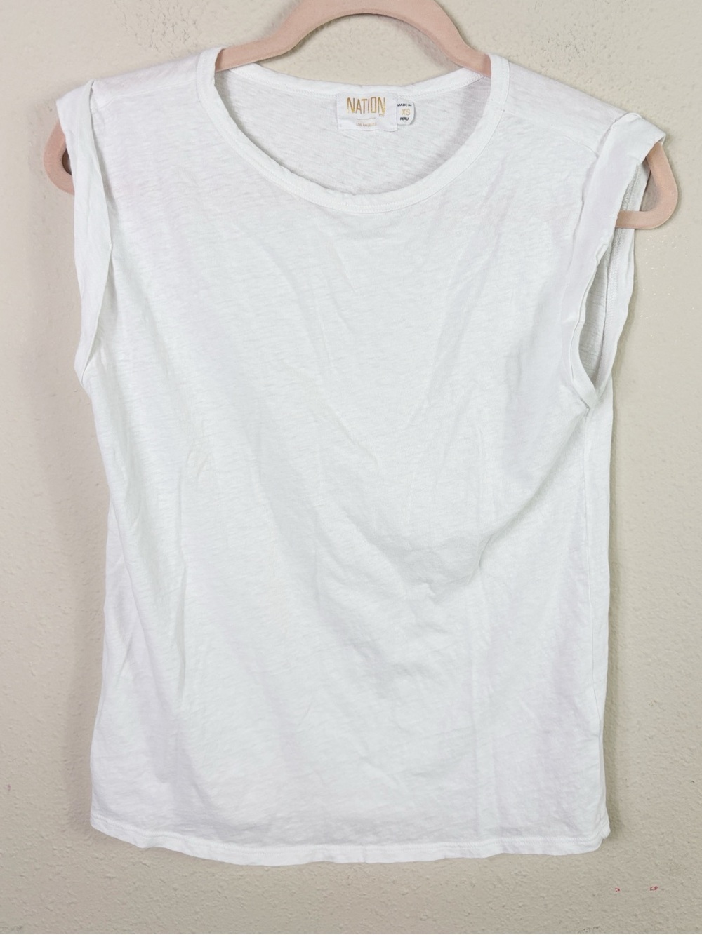 Nation LTD Muscle Tank in white size XS